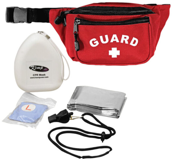 Kemp USA Lifeguard Essentials Hip Pack With GUARD Logo 10-103-RED-S2