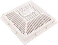 Waterway Square 9-Inch Main Drain Suction Cover Grate and Frame White 640-4790V