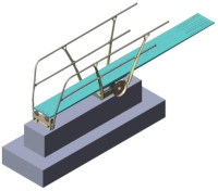 Duraflex Short Stand Dive Stand with Double Handrails Durafirm SSWR