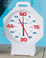 Competitor 15-Inch Pace Clock Battery Powered - White with White Face 200405