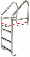 SR Smith 29-Inch Standard Cross Brace Plus Commercial Pool Ladder with Stainless Treads