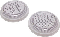 Hayward 8-Inch Round Main Drain Suction Outlet Frame and Cover 2-Pack, White WG1030AVPAK2